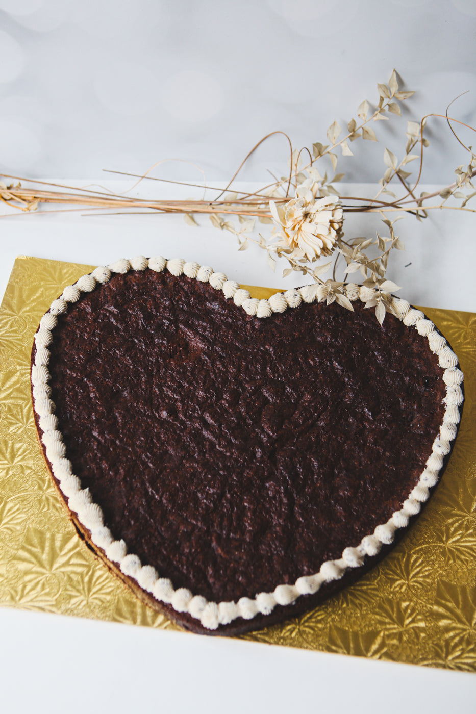 Chocolate Heart Brownie Cake