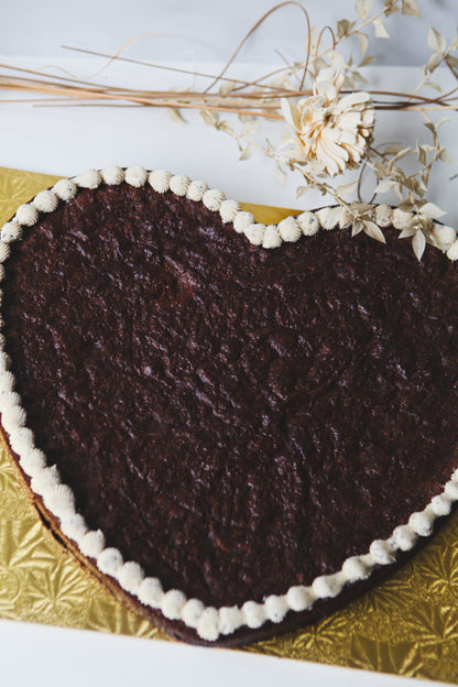 Chocolate Heart Brownie Cake