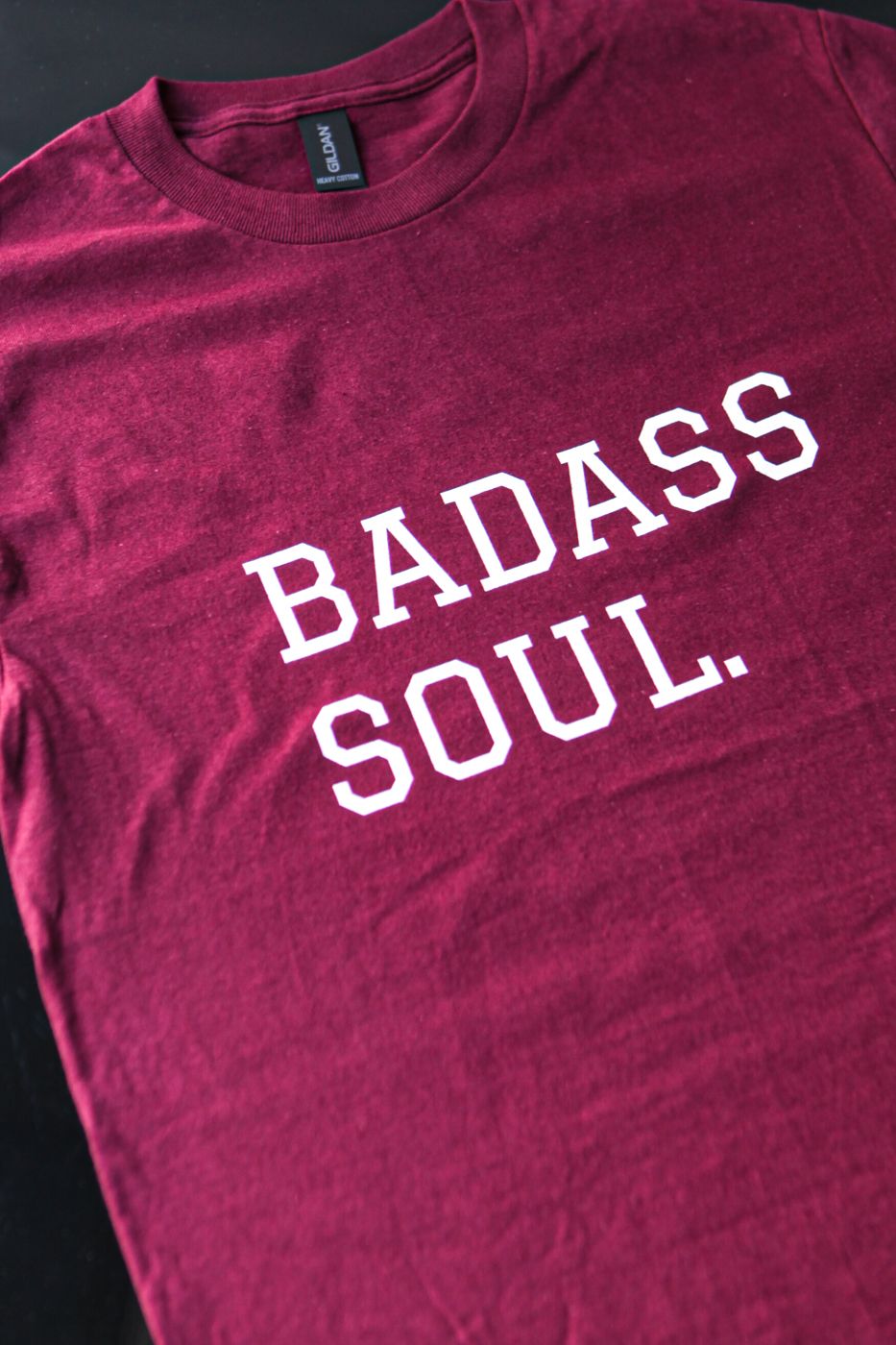 Badass Soul Short Sleeve T-Shirt, Maroon