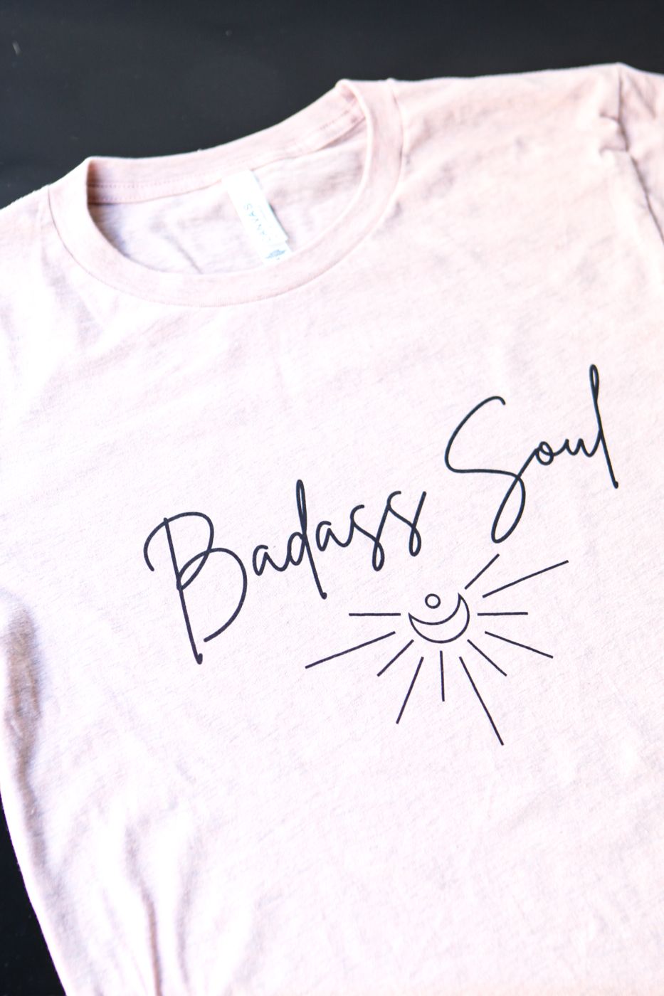 Radiant Badass Soul Short Sleeve T-Shirt, Heather Prism Peach