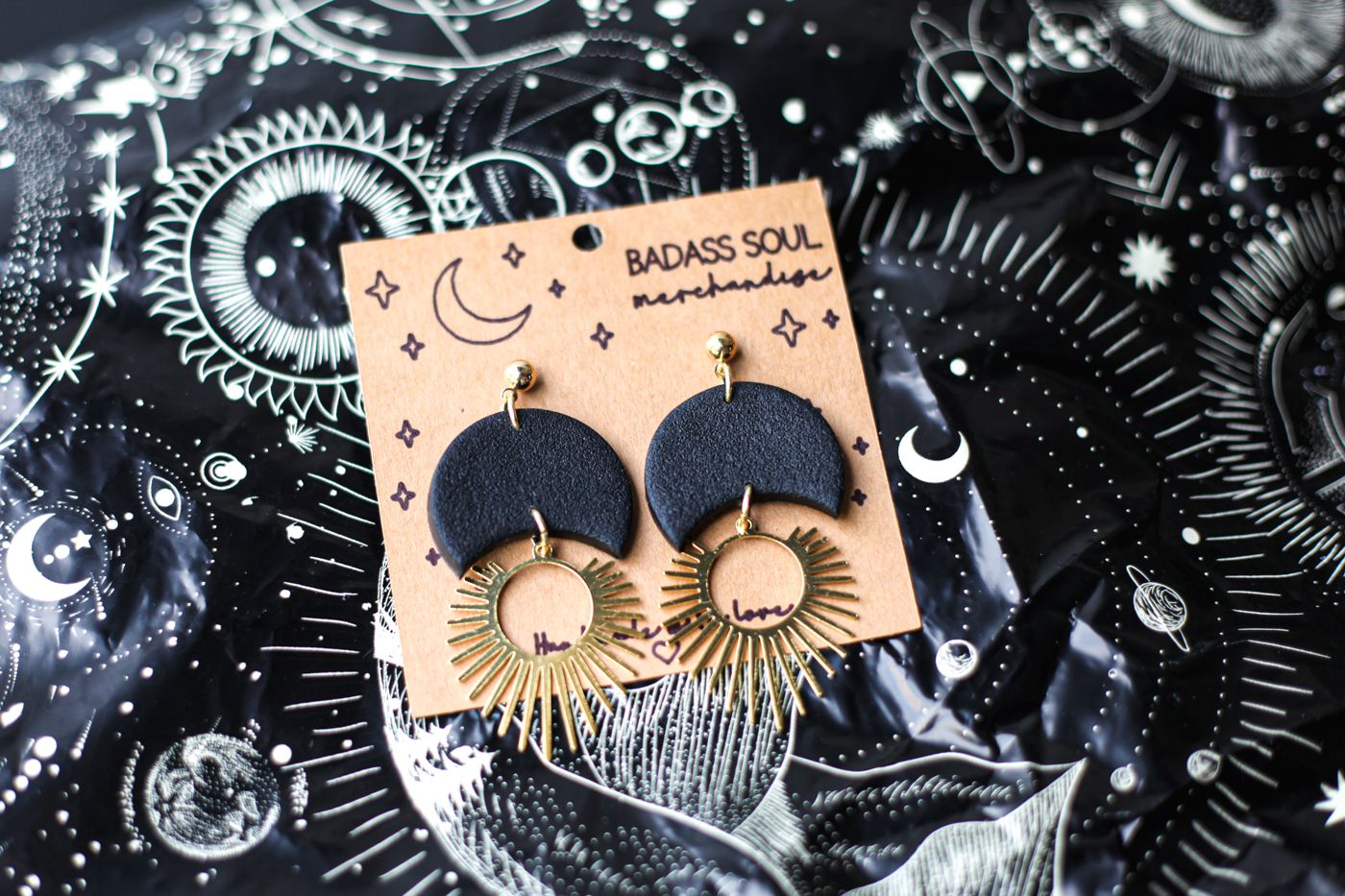 Sunlit Moon Earrings